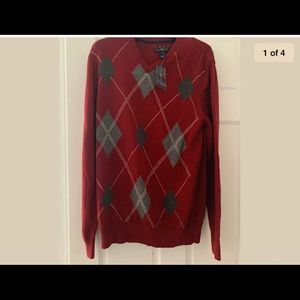 NWT CLUB ROOM 100% Cotton V-NECK SWEATER  MEN'S  s
